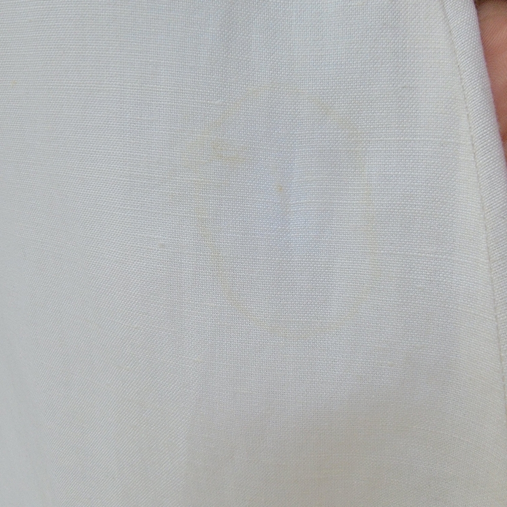 La Perla Linen Blend Retro Ivory Eyelet Embroidered Shift Dress Italy size 44/8 - Picture 8 of 12